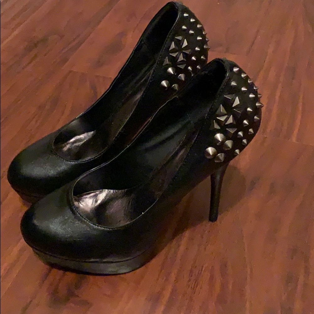 Black Spiked Heels